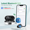 Ear Buds Wireless Earbuds, Bluetooth Headphones 5.3 In Ear with 4 ENC Noise Cancelling Mic, Bass Boost 90%, 60H Playtime Bluetooth Earphones, NEW Mini Bluetooth Earbuds IP8 Waterproof, USB-C