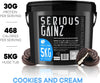 , SERIOUS Gainz - Whey Protein Powder - Weight Gain, Mass Gainer - 30g Protein Powders (Cookie & Cream, 5kg)