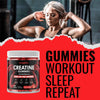 Creatine 120 Gummies Max 5000mg for Men and Women Creatine Monohydrate with Added Magnesium - Chewable Gummies, Strawberry Flavour (1 Month Supply)