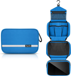 Travelling Toiletry Bag Portable Hanging Water-Resistant Wash Bag for Travelling, Business Trip, Camping (Blue/A)