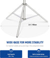 9.2ft/2.8m Stainless Steel Light Stand, Spring Cushioned Heavy Duty Photography Tripod Stand with 1/4” to 3/8” Universal Screw Adapter for Strobe, LED Video Light, Ring Light, Monolight，Softbox