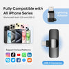 Wireless Microphones for iPhone iPad,[Lightning], Clip on Lapel Lavalier Bluetooth Microphone for Video Recording,Live Streaming,Tiktok,Vlog(iOS&USB-C/2Mic)