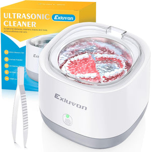 Ultrasonic Retainer Cleaner, 45kHz Ultrasonic Dental Cleaner Machine, 250ML Ultrasonic Cleaner for Dentures, Retainer, Aligner, Mouthguard, Invisalign, Whitening Trays and Jewelry