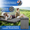 Camping Sleeping Pad, Ultralight Camping Mat with Pillow Built-in Foot Pump Inflatable Sleeping Pads Compact for Backpacking Hiking Traveling Tent (Gray)