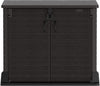 " Cedargrain Storeaway 850L Plastic Garden Storage Shed - Ultimate Outdoor Storage Solution for Tools, BBQs, and Garbage Bins - Stylish, Durable, and Space-Saving - Dark Brown, 130X74X110 Cm"