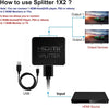 HDMI Splitter 1 in 2 Out, HDMI Splitter 4K HDMI 3D Splitter for Dual Monitors, 2 Port HDMI Splitter with 3.9ft HDMI Cable for PS4 Xbox Sky Box Fire Stick HDTV Projector(Mirror Only, Not Extend)