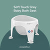 - Baby Bath Seat - Soft Touch Support - Water Level Indicator - Fixation by Suction Cups - Grey