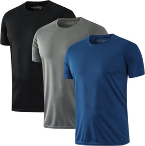 3/5 Pack Running Shirts Men Sport Tops Dry Fit Gym Wicking Athletic T Shirts Breathable Cool Workout Shirts