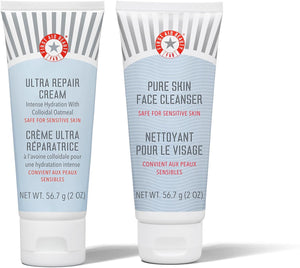 Ultra Repair Cream + Pure Skin Cleanser – Intense Hydration Moisturiser for Face + Body 56.7 g + Gentle Facial Cleanser 56.7 g – Safe for Sensitive Skin