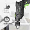 Hammer Drill, 600W Electic Corded Drill, 13mm Metal Chuck, 0-3000RPM, Powerful Variable Speed Drill for Drilling in Wood, Soft Metals