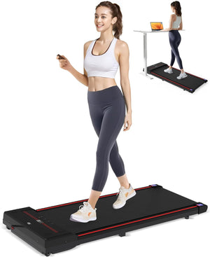 " Walking Pad Treadmill: Compact Under Desk Treadmill for Home with Remote Control and LED Display - Supports up to 145Kg"