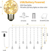 Wishing Ball Curtain Lights 200 LED Window Curtain Lights with Remote Timer, USB Battery Powered Twinkle Globe Fairy Lights for Wedding Party Bedroom Christmas Decoration (Warm White)