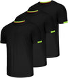 3 Pack Men T Shirts Running T Shirts for Men Gym Men's T Shirts Sport Tops for Men Dry-Fit Athletic T Shirts Breathable Activewear Shirts Work Shirt Muscle Fit Shirts Multipack