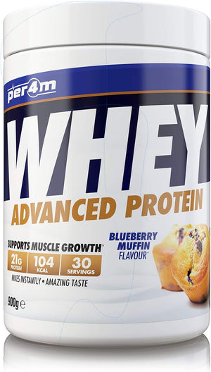 Protein Whey Powder | 30 Servings of High Protein Shake with Amino Acids | for Optimal Nutrition When Training | Low Sugar Gym Supplements (Blueberry Muffin, 900g)