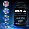 AlphaFlow L-Arginine, L-Citrulline & Beta Alanine | 1340mg Nitric Oxide (NO) Booster for Muscle Growth, Blood Flow, Vascularity & Size | Money Back Guarantee | 60 Vege Capsules