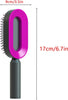 Self-cleaning hair brush for women, 3D air cushion massage brush, portable hair brush with detangling ball pins, self-cleaning massage brush, for removing hair tangles and knots