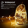 Battery Fairy Lights - 4 Pack, 10m 100 Led Copper Wire Fairy Lights, 8 Modes Remote Control Timer, Waterproof String Lights Battery Operated, Christmas Decoration Indoor Outdoor. (Warm White, 33ft)