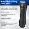 Balls Trimmer Men, Pubic & Body Hair Trimmer Men, IPX7 Waterproof Body Groomer w/Light & Ceramic Blade, Body Shavers for Private Parts, Electric Male Razor, USB-C Charging, Gifts for Him Dad