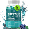 RM Creatine Gummies 5000 mg Max for Men & Women – Blueberry Flavour – Creatine Monohydrate with L-Taurine & Vitamin B12 for Energy, Strength & Muscle Recovery – Vegan, Halal, Gluten Free