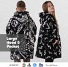 Football Blanket Hoodie Men & Kids, Boys Hooded Blanket Teen, Black Kids Oversized Hoodie, Football Gift for Boys, Girls, Men