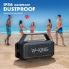 Bluetooth Speaker, 80W PEAK IPX6 Waterproof Loud Portable Bluetooth Speaker Wireless with 2 Full-Range Drivers/Rich Bass,2 Pairing/30H/U-Disk/TF Card/AUX/EQ, Party Boombox Outdoor Large Speaker