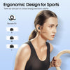 Wireless Earbuds, 2023 Wireless Earphones Bluetooth 5.3 Headphones Wireless, Over Ear Buds Wireless Earbuds with Earhooks, IP7 Waterproof 50H Stereo Wireless Headphones Sport, Dual LED Display, Black