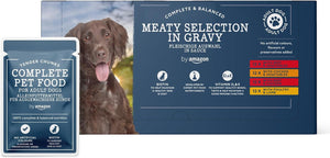 Complete Food for Adult Dogs, Meat Selection in Gravy, 4.8 kg (48 Packs of 100g)