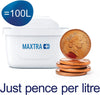S1323 MAXTRA+ water filter cartridges, compatible with all jugs for chlorine and limescale reduction, 3 pack, White