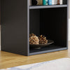 Oxford 4 Tier Cube Bookcase, Black Wooden Shelving Display Storage Unit Office Living Room Furniture