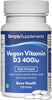 Vegan Vitamin D3 Tablets 400iu | Sourced from Lichen | Supports Bones & Teeth | 120 Tablets | UK Manufactured