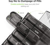 Weekly Pill Box Organiser, Portable Pill Boxes 7 Day 3 Times A Day, 7 Day Tablet Organiser with Large Separate Compartments to Hold Medication, Vitamins, Fish Oil and Supplement