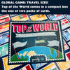 Top of the World: The pocketsize globe-trotting game of top 10s. Travel the world in this game of knowledge, strategy & crafty guesswork.