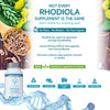 Rhodiola & Ashwagandha with L-Theanine - Award Winning Ashwagandha KSM-66 600mg & 1500mg Rhodiola - Whole Root Equivalent- adaptogen Combo- No Artificial fillers- UK Made