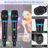 S9 UHF Rechargeable Wireless Microphone System Karaoke Microphone Wireless Mic Cordless Dual with Bluetooth Receiver Box + Volume Control ECHO for Karaoke Singing Speech Meeting Church