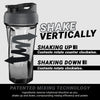 2.0 Vortex Blender Shaker Bottle Upto 828 ml | No Blending Ball or Whisk | USA Made | Portable Pre Workout Whey Protein Drink Shaker Cup | Mixes Cocktails Smoothies Shakes | Top Rack Safe