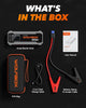 3000A Jump Starter,12V Car Battery Jump Starter,65W Quick Charge,16000mAh Portable Jump Starter Battery Power Pack for 8L Gas 6L Diesel Engine with Booster,LED Light,Jump Box,Cables