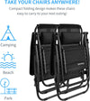 Zero Gravity Chair, Heavy Duty Textoline, Outdoor & Garden Sunloungers, Reclining & Folding Chair with Cup Cup And Phone Holder Plus Headrest Pillow