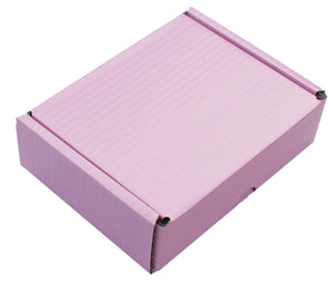 PINK BLACK BLUE RED WHITE BROWN CARDBOARD SMALL PARCEL BOXES SHIPPING MAILING GIFT STORAGE (7" x 5.5" x 2", PINK, 10)