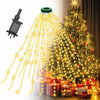 Christmas Tree Lights, 2m * 16 Lines 400 LEDs Fairy Lights Mains Powered with 8 Light Modes,Memory & Timing Function,Waterproof for 1.5-3M(5-10ft) Christmas Tree Indoor and Outdoor- Warm White