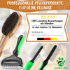 Bamboo Combi Dog Brush & Cat Brush | Smoothing and Detangling | Short Suitable for Medium Length Fur | Dog Comb for Undercoat I + Care Manual