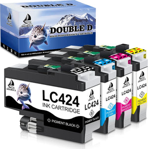 LC424 Ink Cartridges Multipack for Brother LC424 LC424XL LC 424 Ink Cartridges Compatible with Brother DCP-J1200W DCP-J1200WE Printers (4 Pack