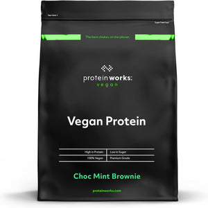 Protein Works - Vegan Protein Powder, Plant Based Protein Shake, Vegan Blend, Gluten Free, 66 Servings, Choc Mint Brownie, 2 kg