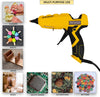 Full Size Heavy Duty Industrial Hot Glue Gun, 60/100w Dual Power & Dual Nozzle, Free 20 Glue Sticks Pack (15×11cm)- High Heating Temp Glue Gun Suitable for DIY Arts,Crafts,Home Repairs-UK Plug