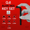 14 Piece New Imperial Wrench Set Allen Alan Hex Hexagon Key with Key ring