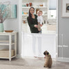 Retractable Baby & Pet Gate, 180 cm Wide, Mesh Gate for Stairs, Doors, Hallways, White