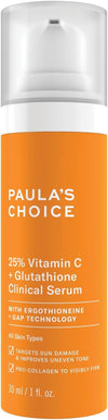 25% Vitamin C + Glutathione Clinical Serum - Anti-Aging Vitamin C Serum Visibly Brightens Skin, Reduces Sun Damage & Improves Discolouration - with Glutathione - All Skin Types - 30 ml