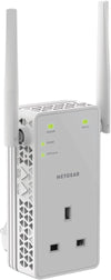 11AC 1200 Mbps Dual Band Gigabit 802.11ac (300 Mbps + 900 Mbps) Wi-Fi Range Extender with External Antennas, UK Plug and Extra Power Outlet (Wi-Fi Booster) (EX6130-100UKS), White