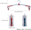 Folding Clothes Hangers with Clips, 360 Degree Rotating Hook, Portable for Travel Outdoor Camping, Assorted Color (Pack of 6)