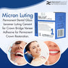 Micron Glass Ionomer Dental Luting Cement, Crown Bridge Veneer Adhesive for Permanent Crown Restoration, Natural Shade, High Compressive Strength, Tooth Repair Kit…