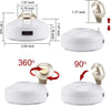 LED Spotlights Ceiling Light Wireless Battery Operated Dartboard Light Stick on Lights, Dimmable Uplight with Remote for Lighting up Painting Picture Artwork Frame Closet, Warm White, 2 Pack